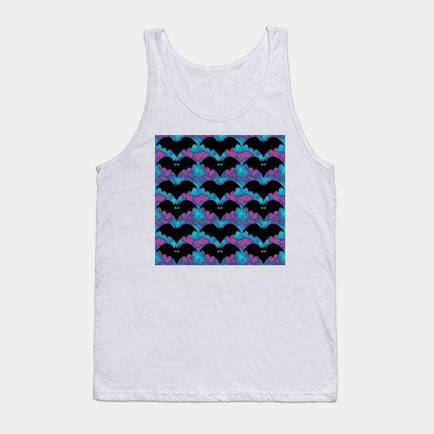 Bats And Bows Blue Pink Tank Top by BlakCircleGirl